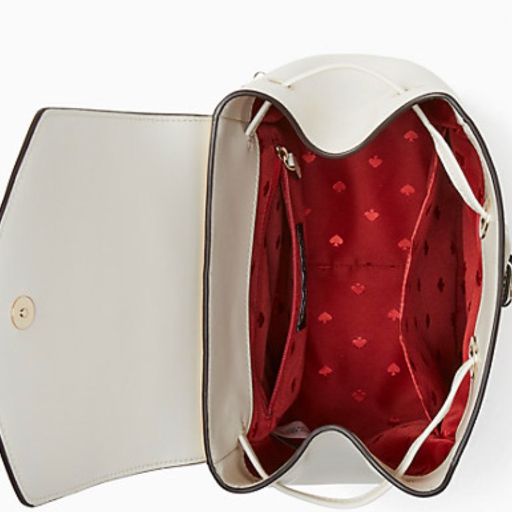 BEAUTIFUL LIZZIE MEDIUM BACKPACK KATE SPADE PARCHMENT RED DISNEY COLLECTION NEW - Picture 3 of 10